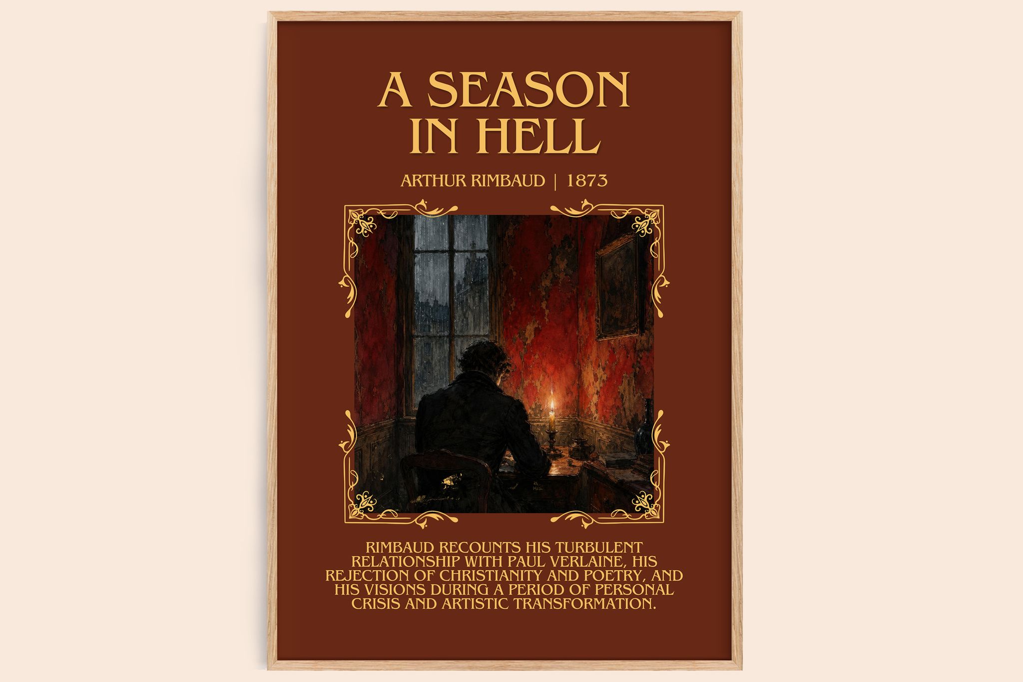 A Season in Hell Minimalist Book Poster by Arthur Rimbaud