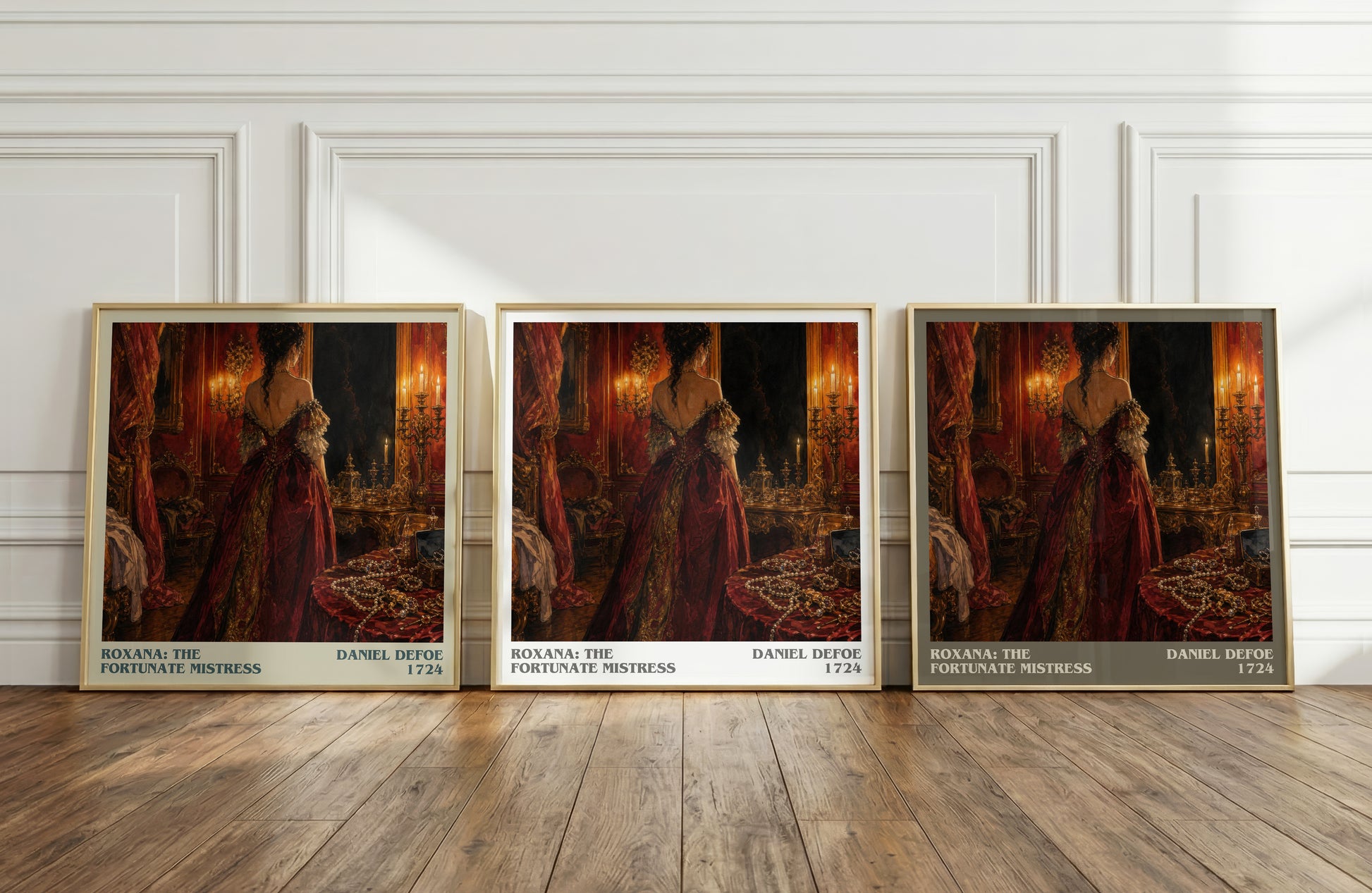 Roxana: The Fortunate Mistress literary art print colour and style options – Daniel Defoe book art