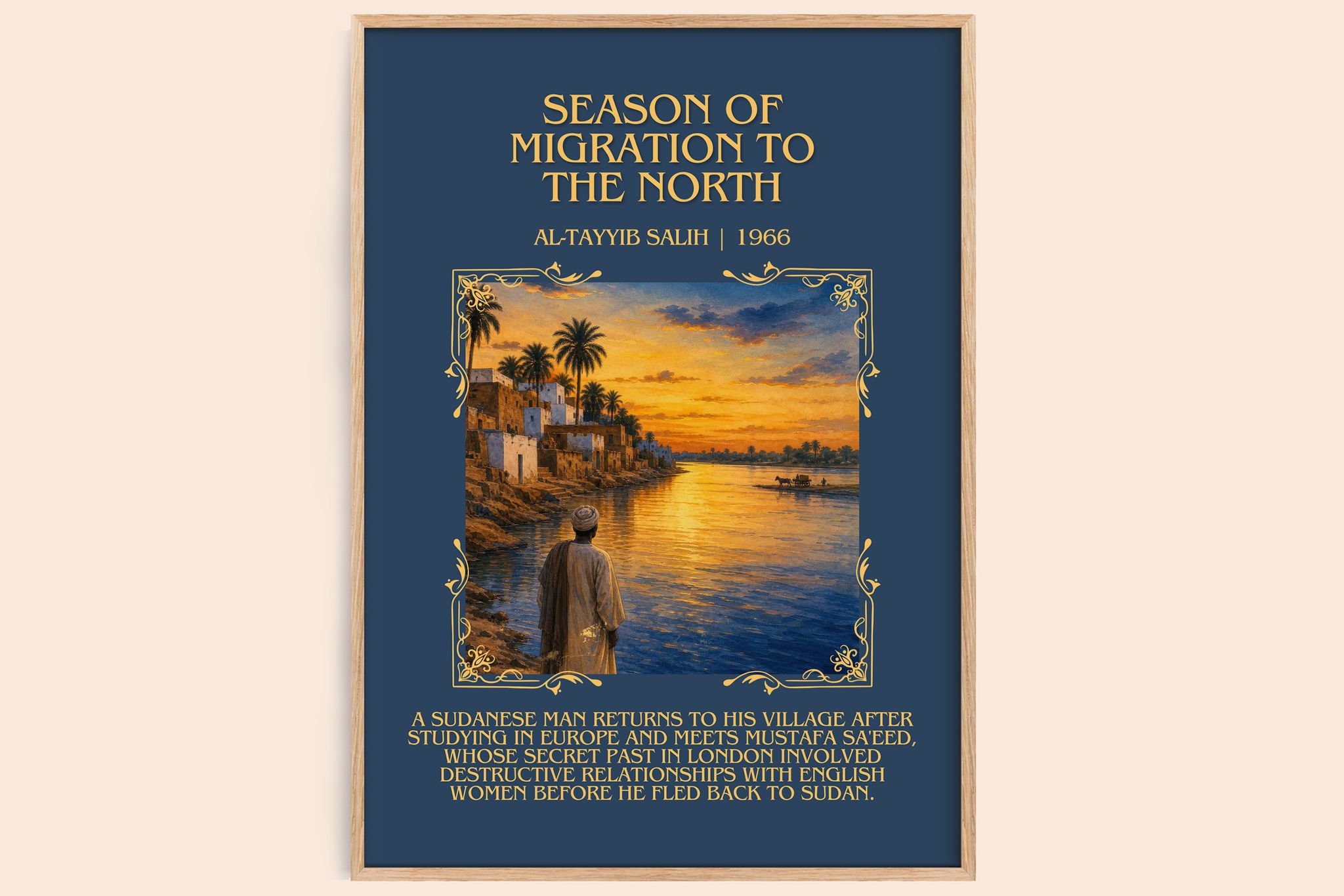 Season of Migration to the North Minimalist Book Poster by A. Salih