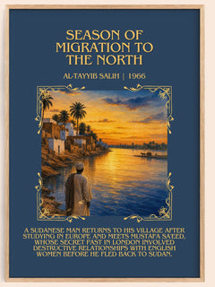 Season of Migration to the North Minimalist Book Poster by A. Salih – book poster