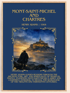 Mont-Saint-Michel and Chartres Minimalist Book Poster by Henry Adams – book poster