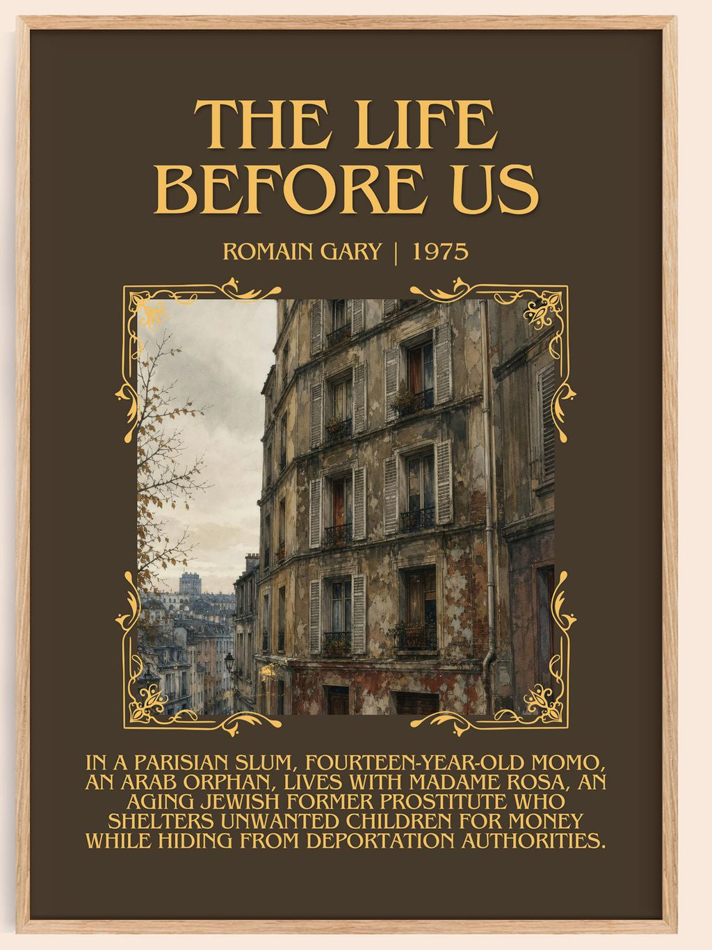 The Life Before Us Minimalist Book Poster by Romain Gary – book poster