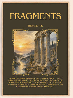 Fragments Minimalist Book Poster by Heraclitus – book poster