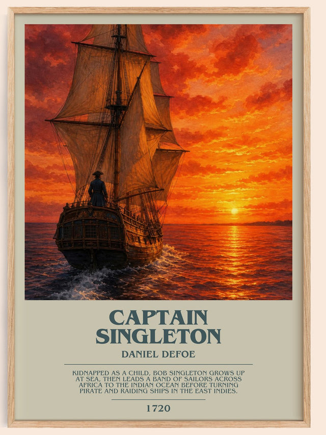 Captain Singleton Bookish Wall Art by Daniel Defoe