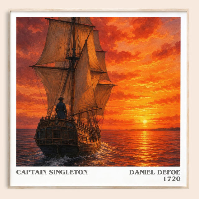 Captain Singleton Literary Art Print by Daniel Defoe