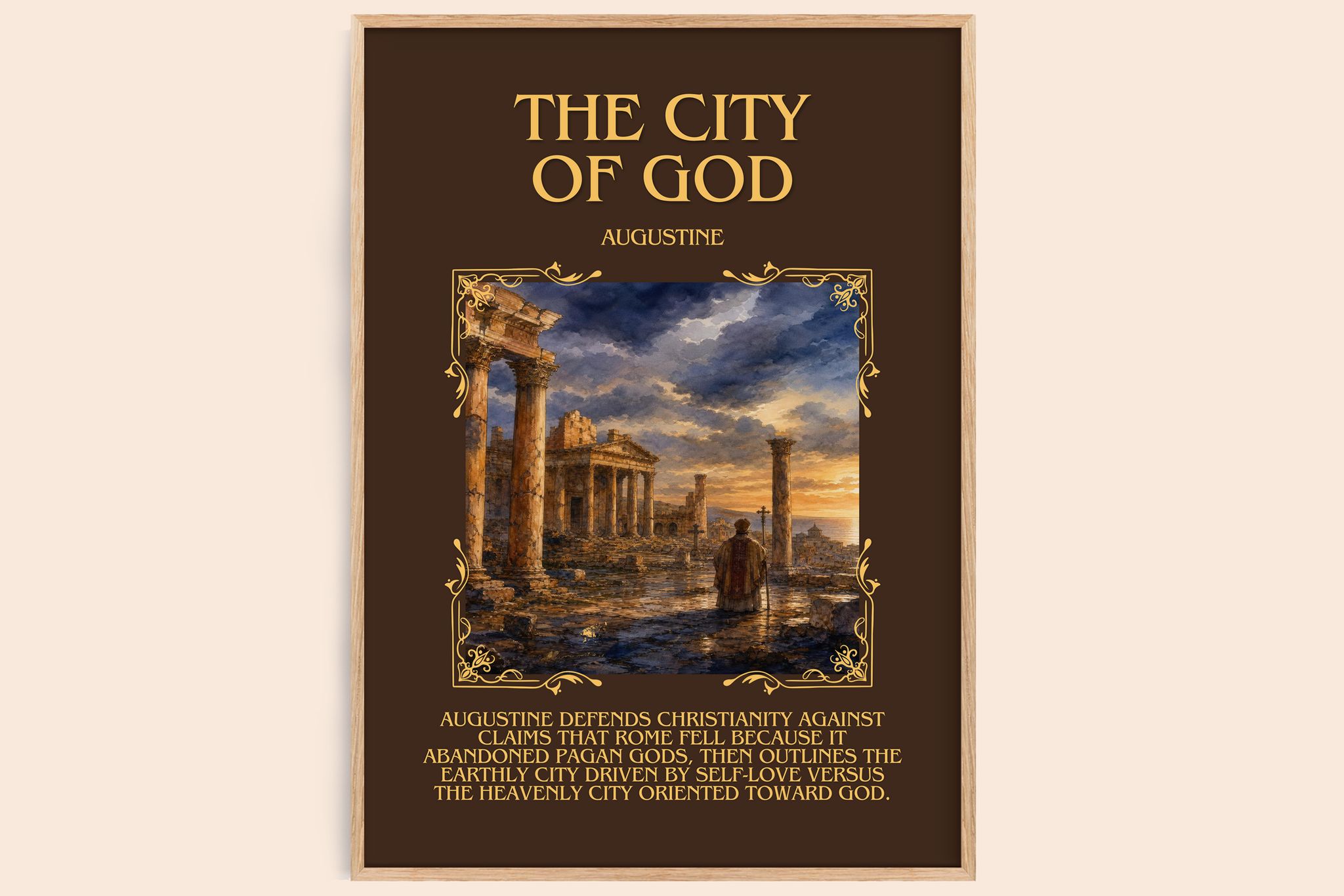 The City of God Minimalist Book Poster by Augustine