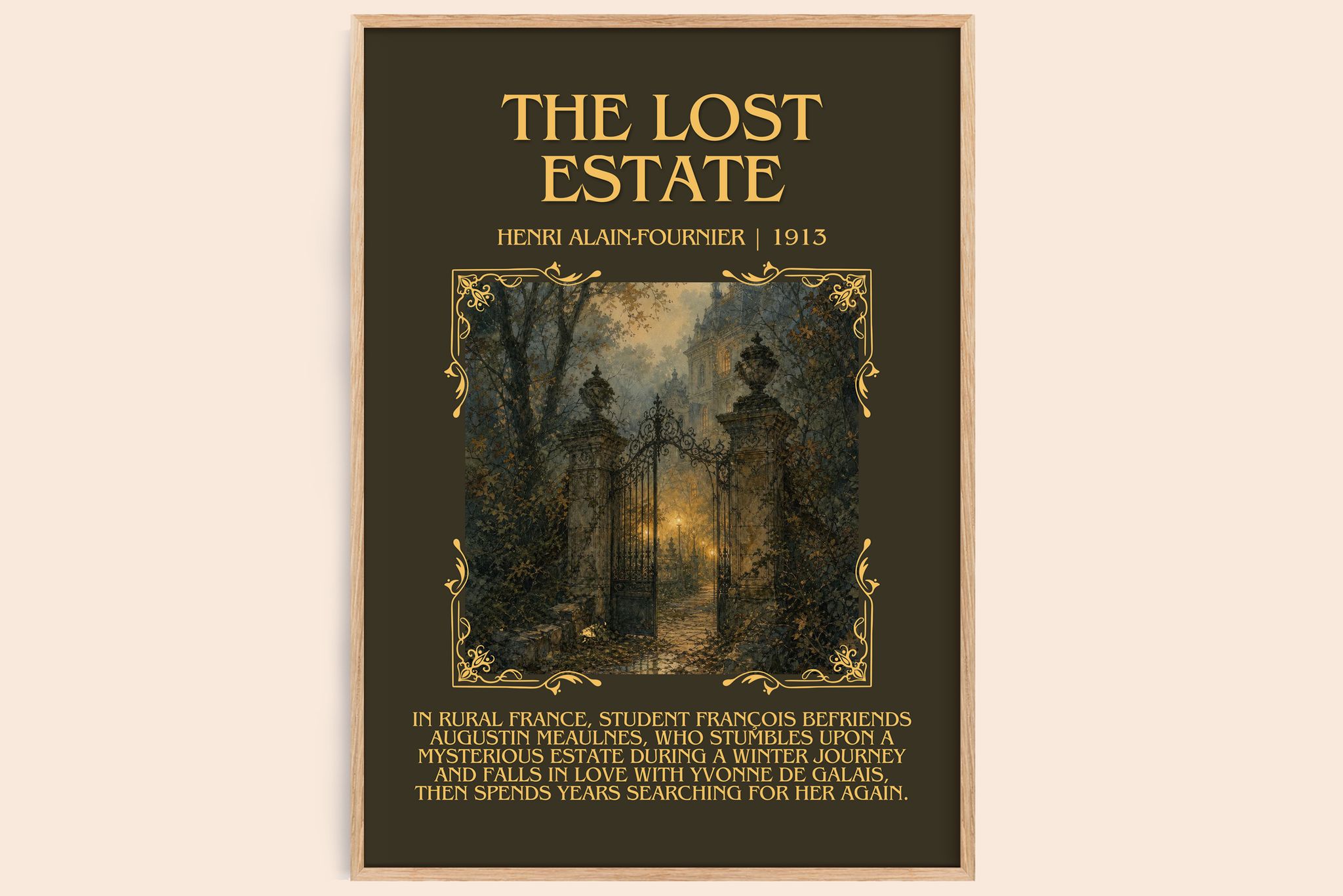 The Lost Estate Minimalist Book Poster by Henri Alain-Fournier