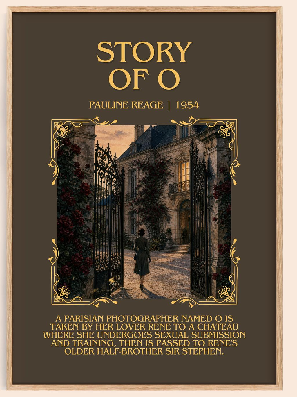 Story of O Minimalist Book Poster by Pauline Reage – book poster