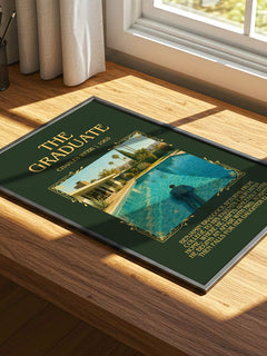 The Graduate Minimalist Book Poster by Charles Webb – print on a sunlit desk