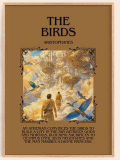 The Birds Minimalist Book Poster by Aristophanes – book poster