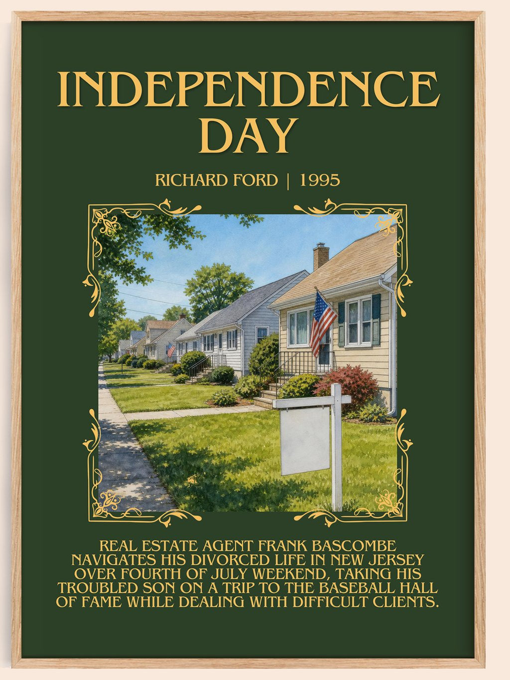 Independence Day Minimalist Book Poster by Richard Ford – book poster