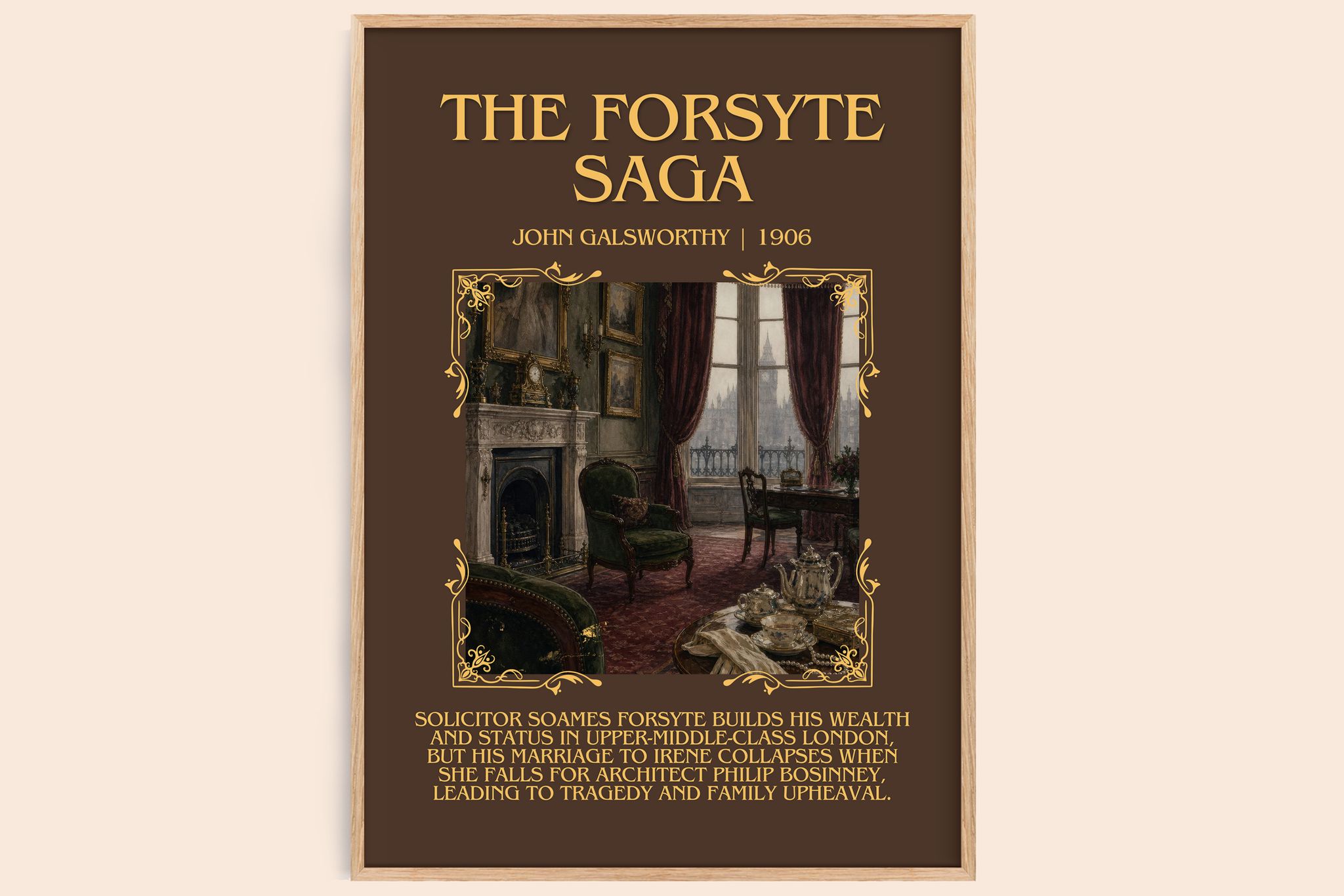 The Forsyte Saga Minimalist Book Poster by John Galsworthy