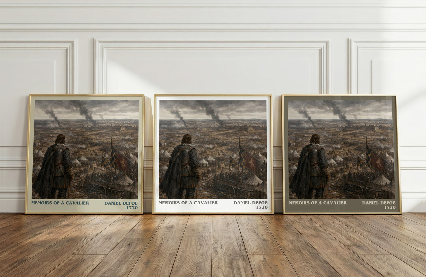 Memoirs Of A Cavalier literary art print colour and style options – Daniel Defoe book art