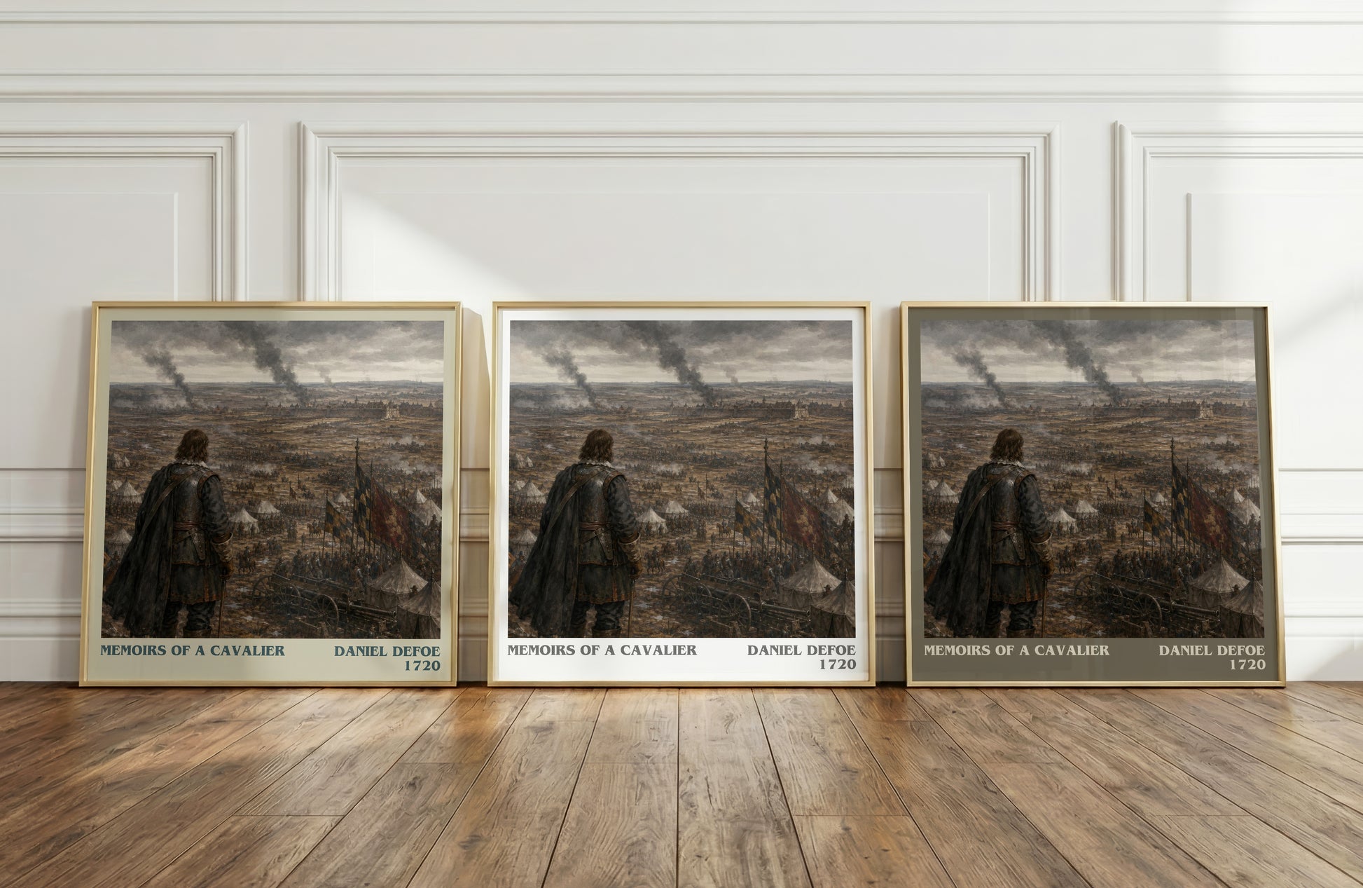 Memoirs Of A Cavalier literary art print colour and style options – Daniel Defoe book art