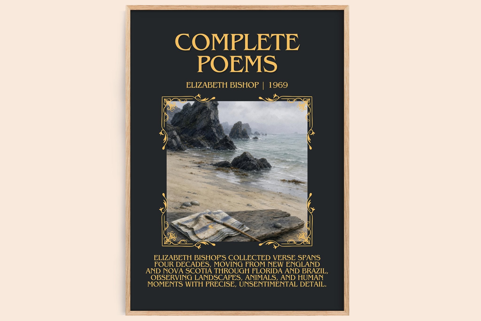 Complete Poems Minimalist Book Poster by Elizabeth Bishop