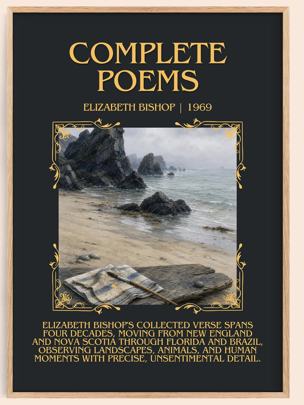 Complete Poems Minimalist Book Poster by Elizabeth Bishop – book poster