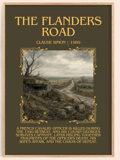The Flanders Road Minimalist Book Poster by Claude Simon – book poster