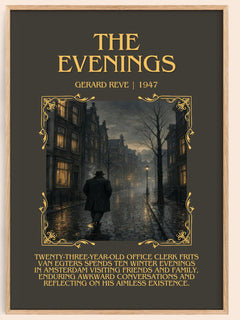 The Evenings Minimalist Book Poster by Gerard Reve – book poster