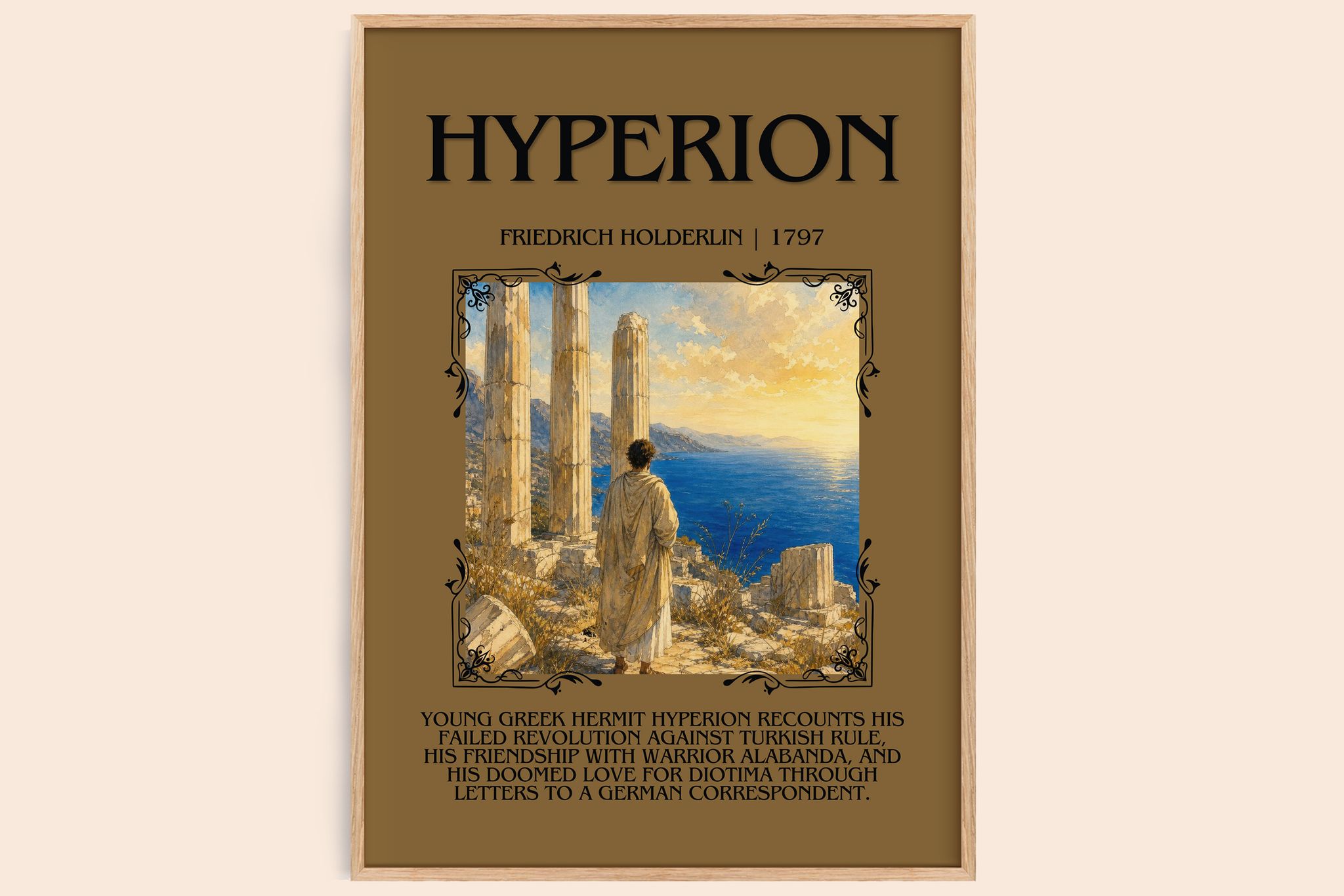 Hyperion Minimalist Book Poster by Friedrich Holderlin