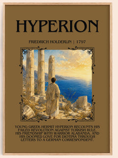 Hyperion Minimalist Book Poster by Friedrich Holderlin – book poster