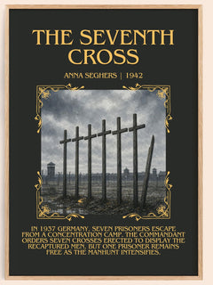 The Seventh Cross Minimalist Book Poster by Anna Seghers – book poster