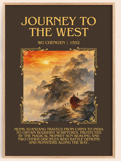Journey to the West Minimalist Book Poster by Wu Cheng'en – book poster