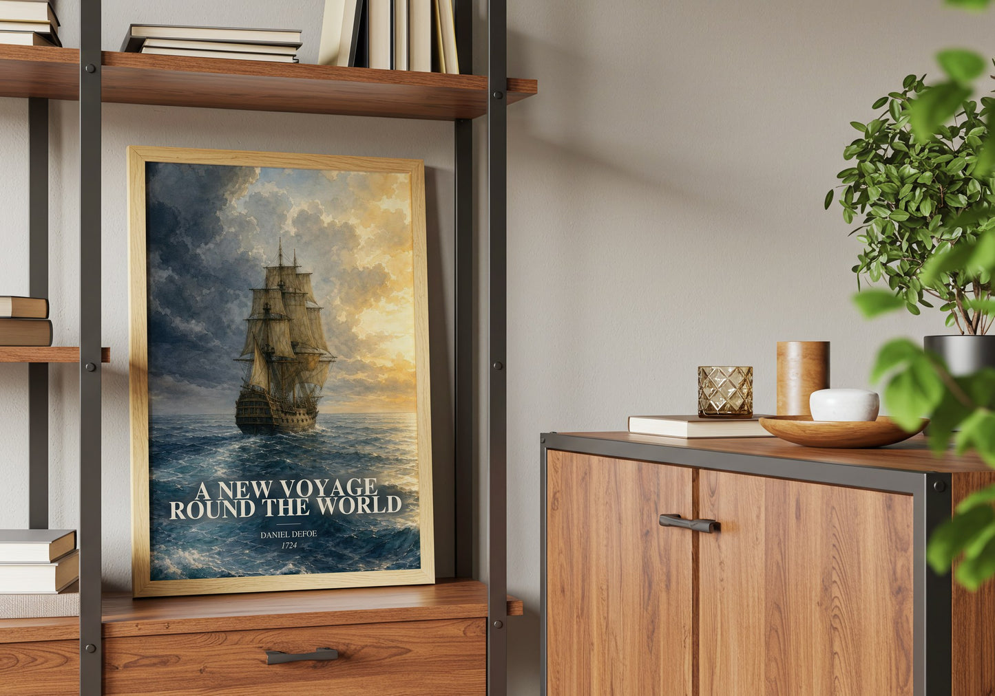A New Voyage Round The World book watercolour illustration paper finish options – matte satin gloss