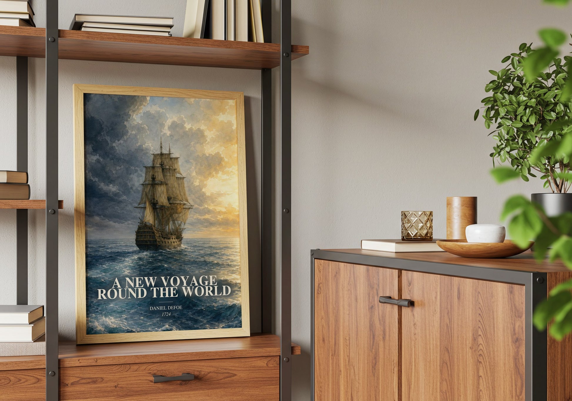 A New Voyage Round The World book watercolour illustration paper finish options – matte satin gloss