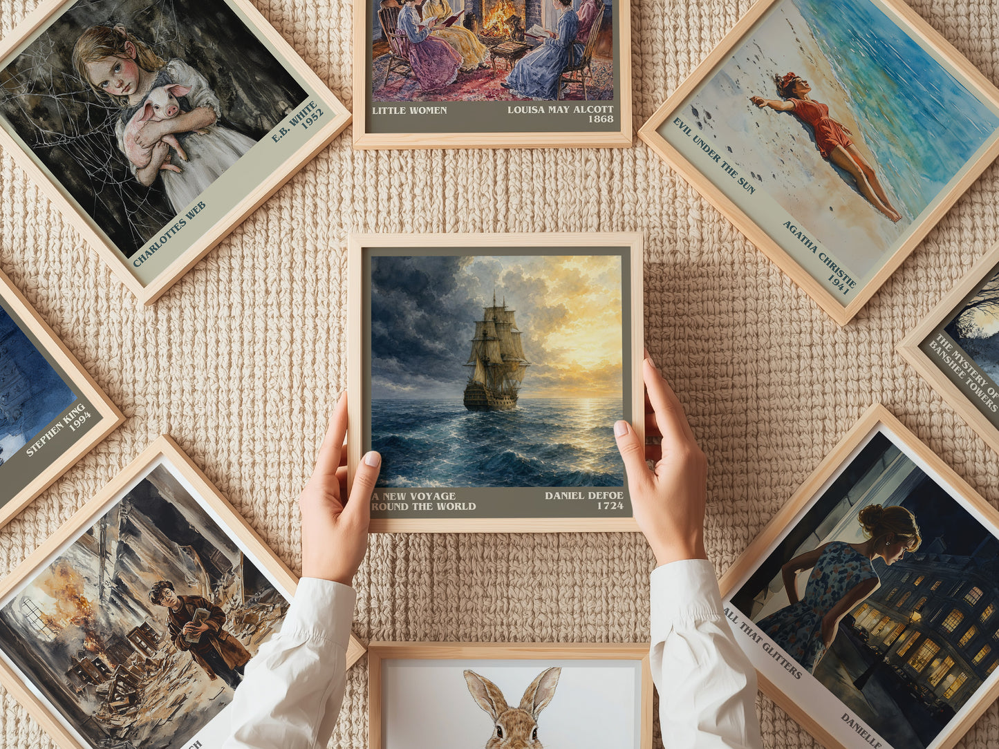 A New Voyage Round The World literary book poster framed on wall – adventure wall art