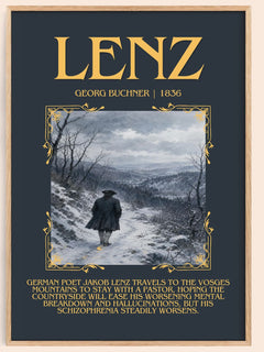 Lenz Minimalist Book Poster by Georg Buchner – book poster