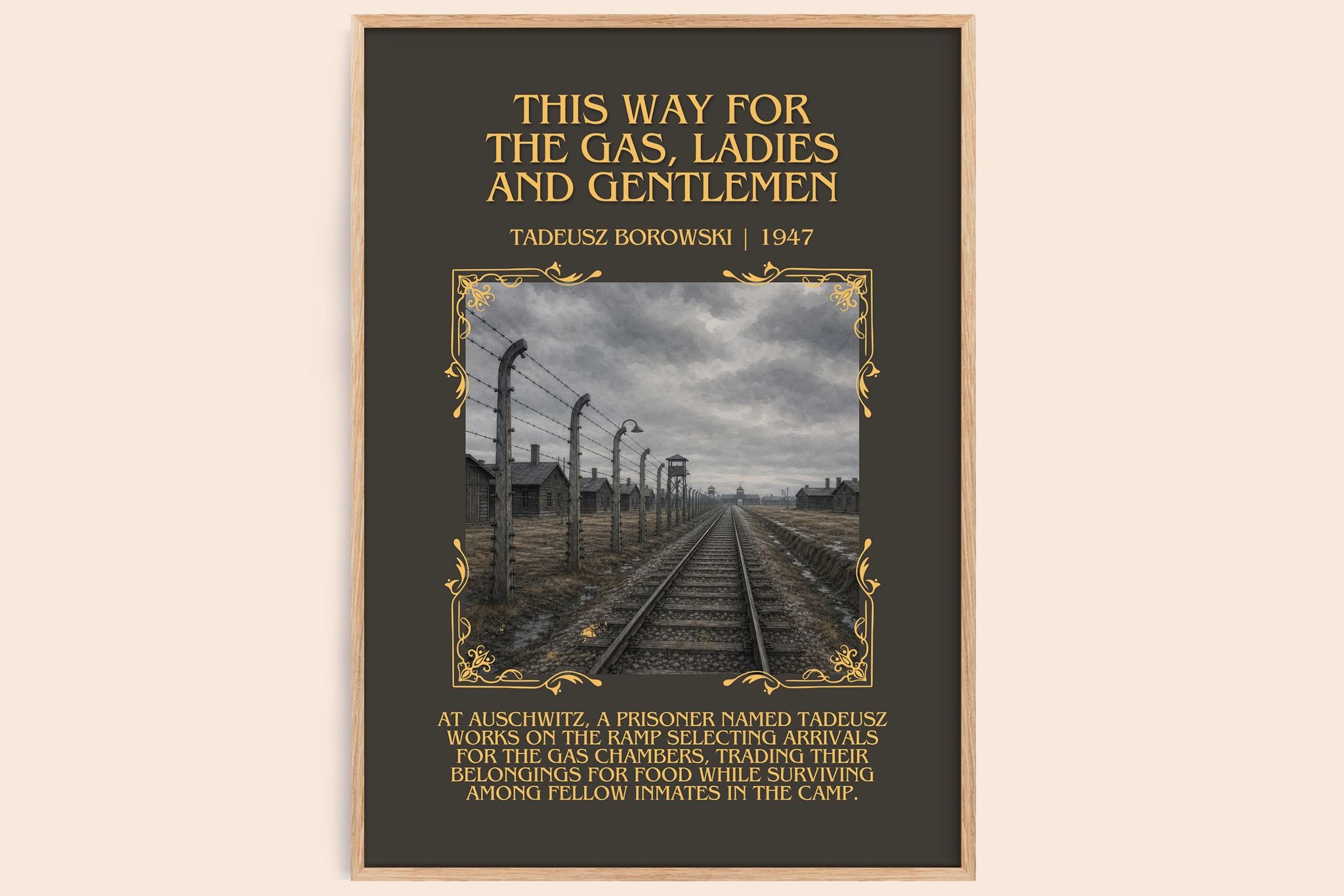 This Way for the Gas, Ladies and Gentlemen Minimalist Book Poster by Tadeusz Borowski