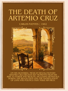The Death of Artemio Cruz Minimalist Book Poster by Carlos Fuentes – book poster