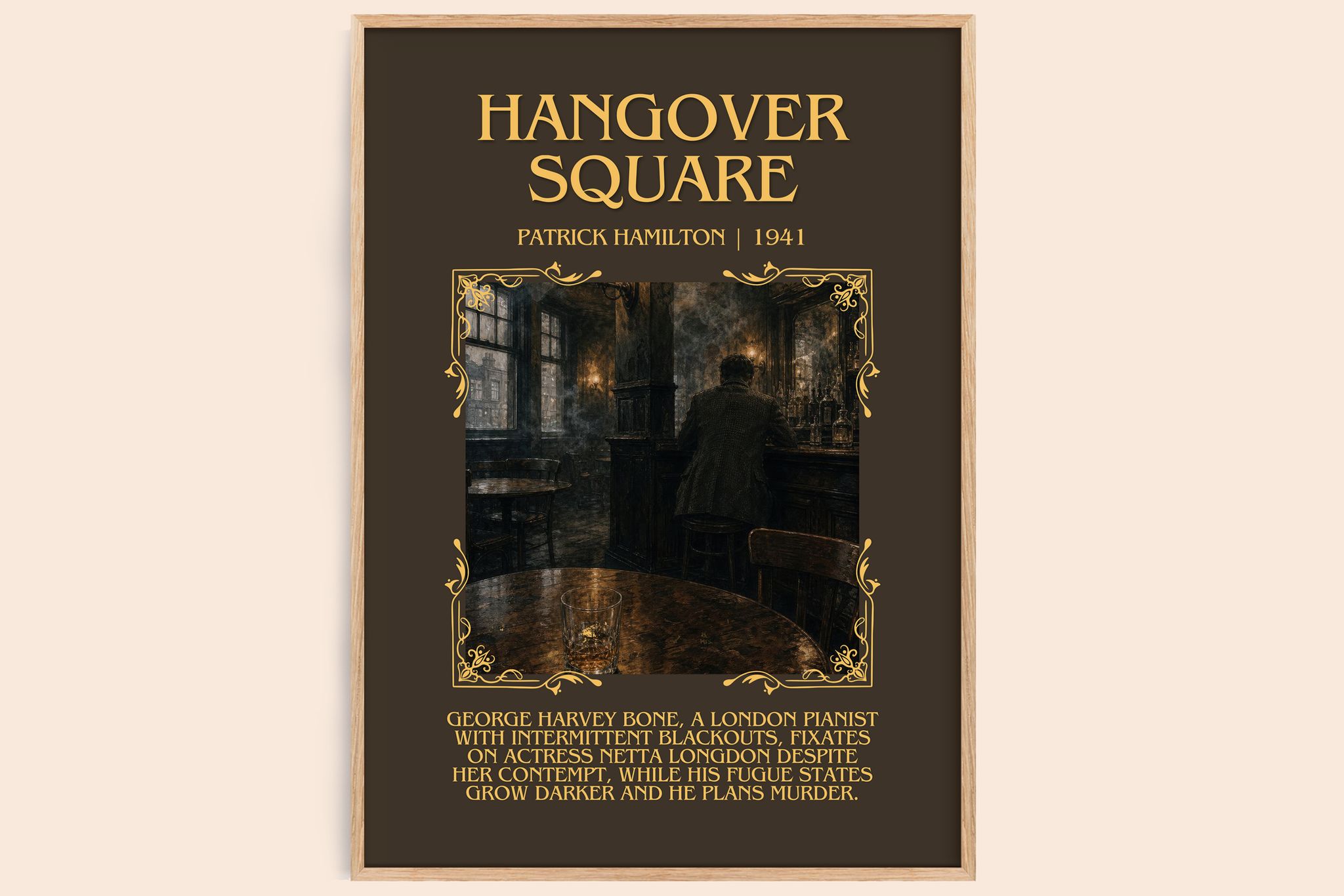 Hangover Square Minimalist Book Poster by Patrick Hamilton