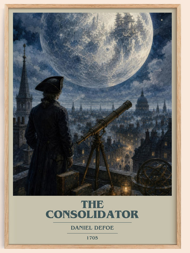 The Consolidator Book Cover Poster by Daniel Defoe