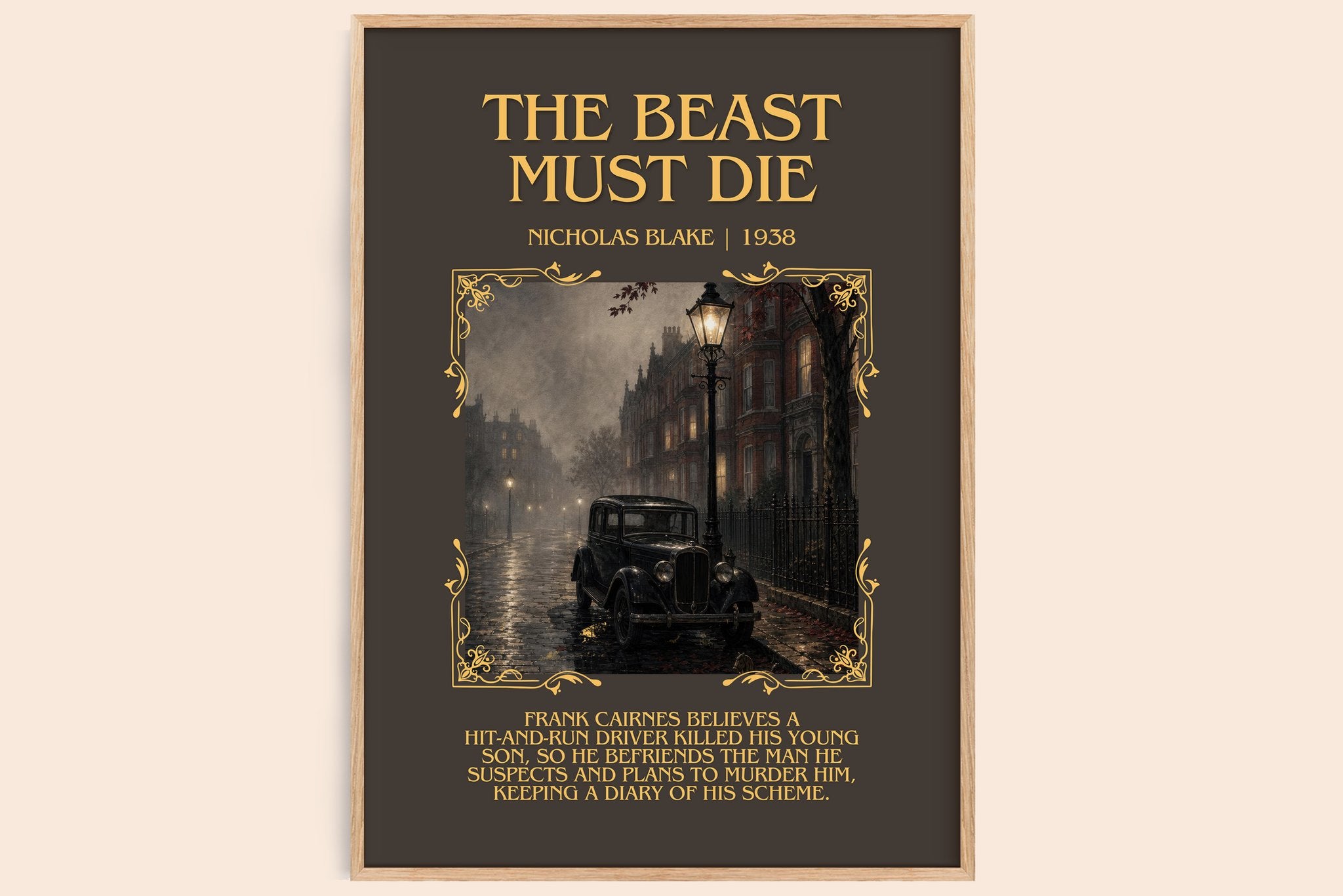 The Beast Must Die Minimalist Book Poster by Nicholas Blake