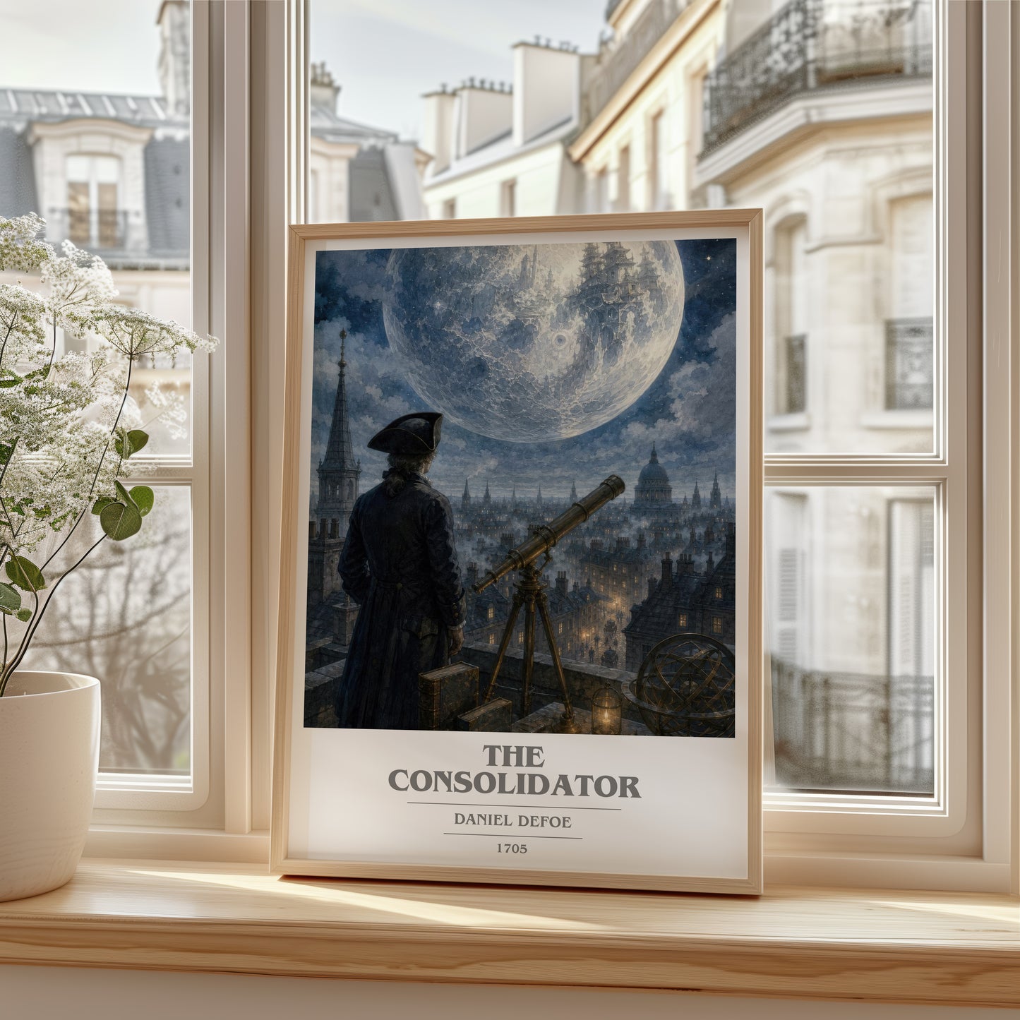 The Consolidator book cover poster colour and style options – Daniel Defoe book art