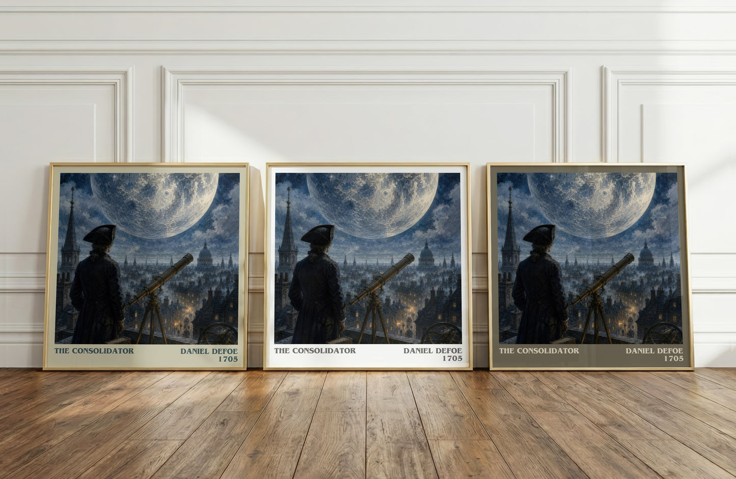 The Consolidator literary art print colour and style options – Daniel Defoe book art