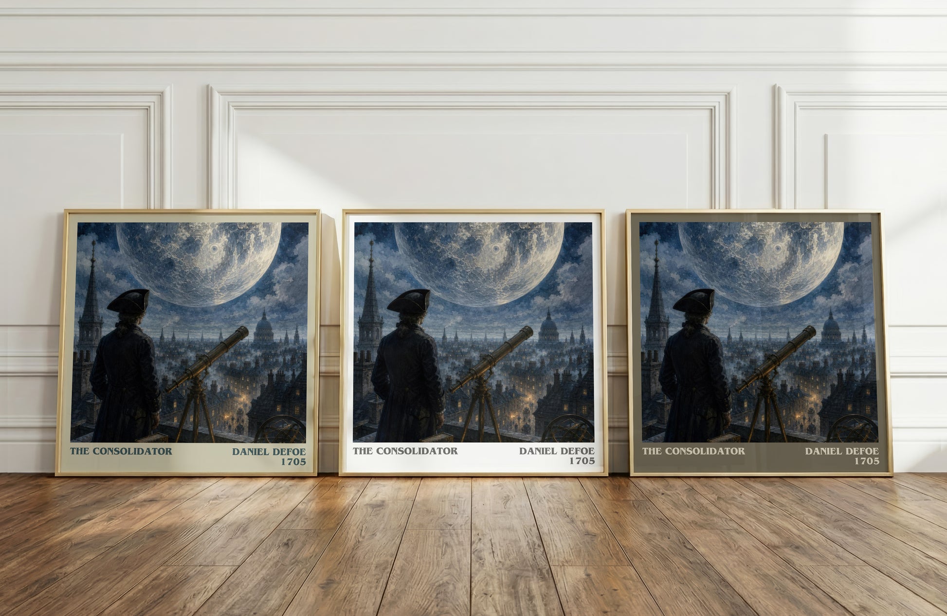 The Consolidator literary art print colour and style options – Daniel Defoe book art
