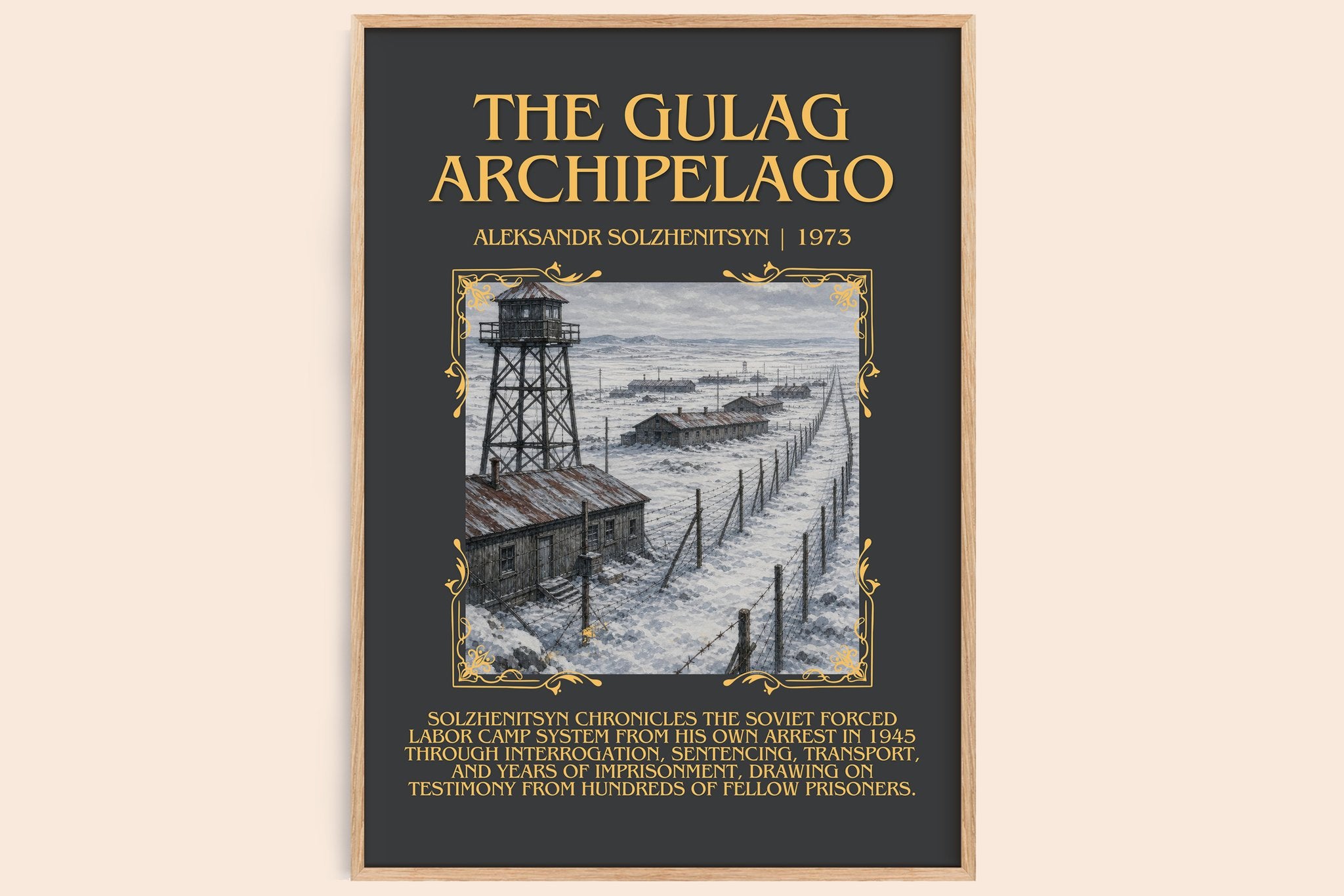 The Gulag Archipelago Minimalist Book Poster by Aleksandr Solzhenitsyn