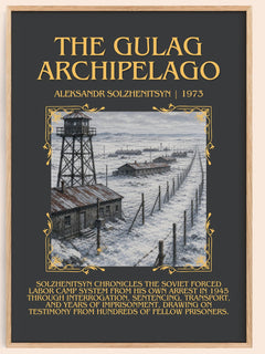 The Gulag Archipelago Minimalist Book Poster by Aleksandr Solzhenitsyn – book poster