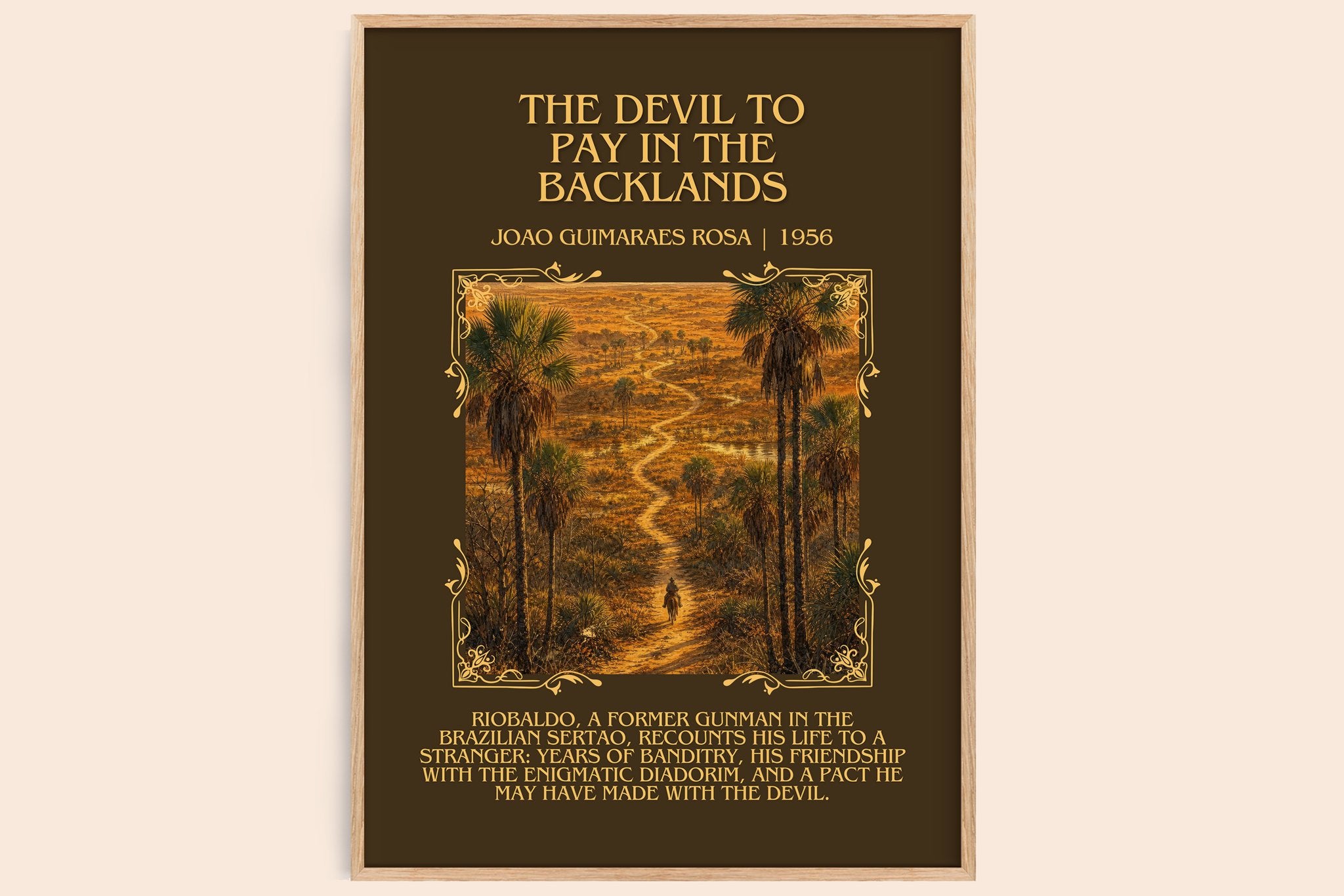 Devil to Pay in the Backlands Minimalist Book Poster by J. Rosa