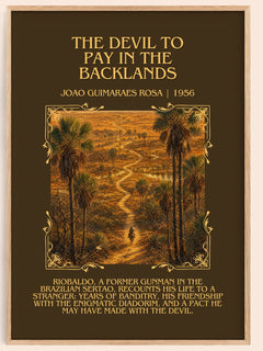 Devil to Pay in the Backlands Minimalist Book Poster by J. Rosa – book poster