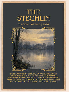 The Stechlin Minimalist Book Poster by Theodor Fontane – book poster