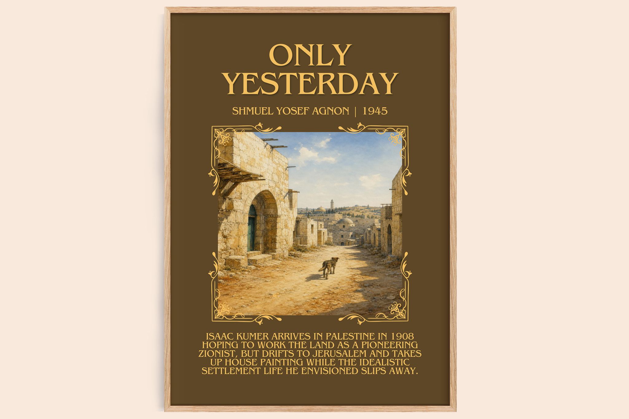 Only Yesterday Minimalist Book Poster by Shmuel Yosef Agnon