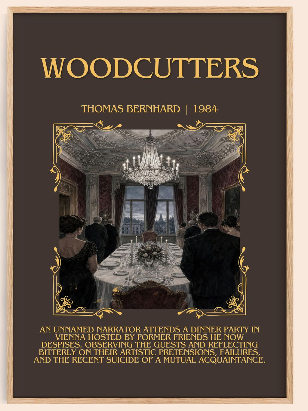 Woodcutters Minimalist Book Poster by Thomas Bernhard – book poster