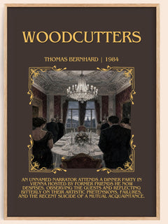 Woodcutters Minimalist Book Poster by Thomas Bernhard – book poster