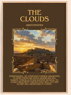 The Clouds Minimalist Book Poster by Aristophanes – book poster