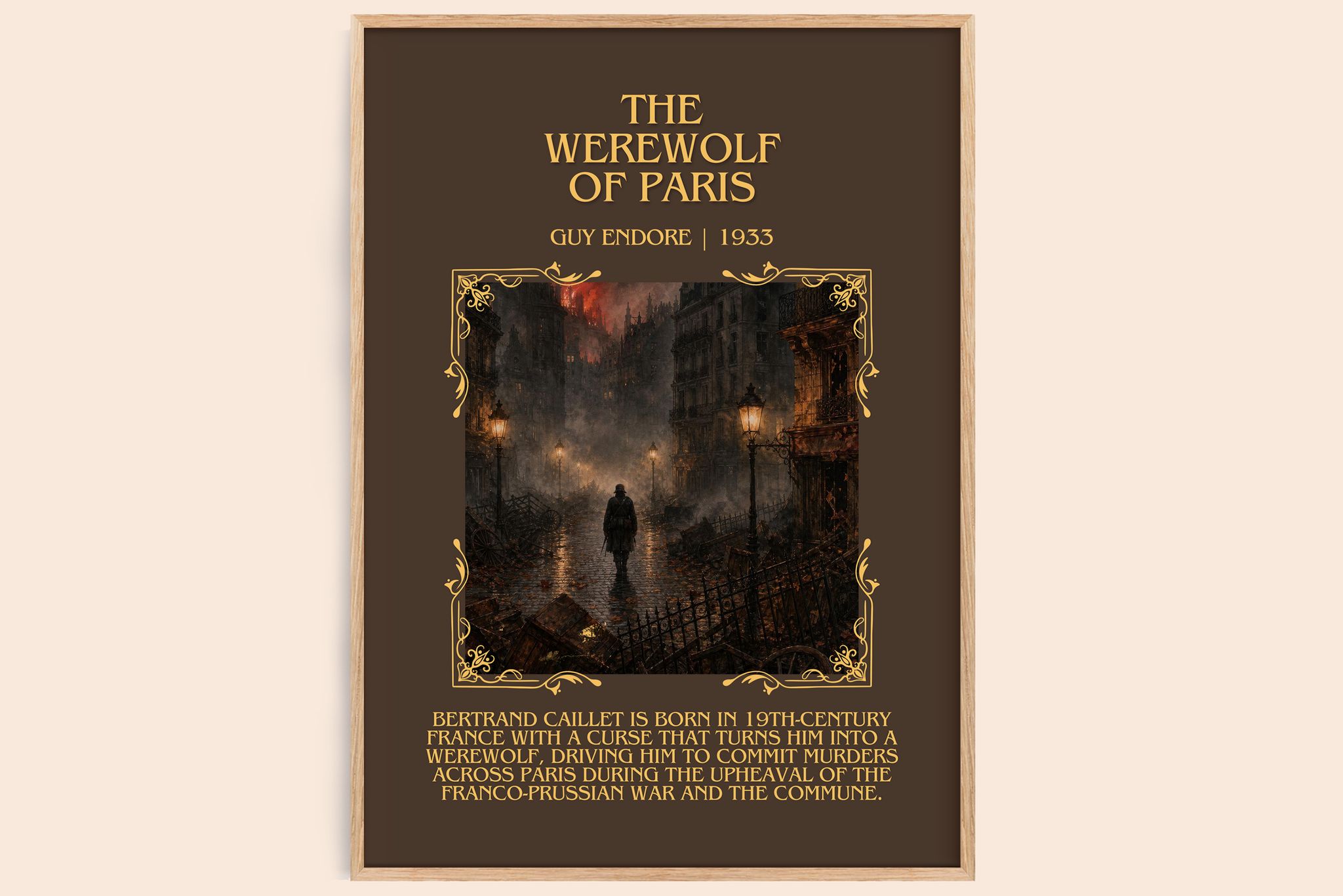The Werewolf Of Paris Minimalist Book Poster by Guy Endore