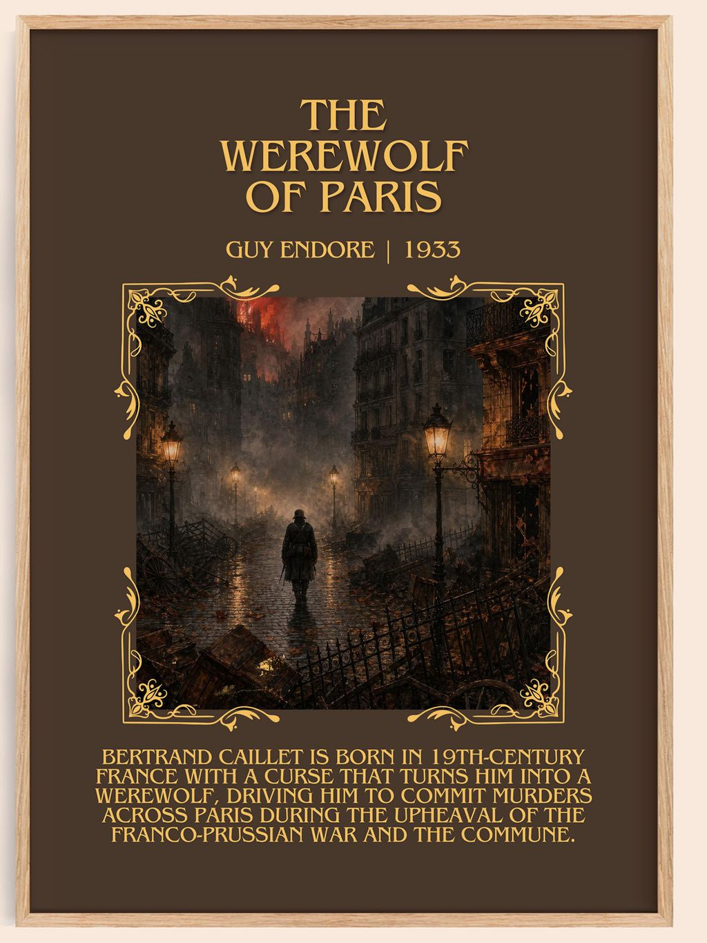 The Werewolf Of Paris Minimalist Book Poster by Guy Endore – book poster