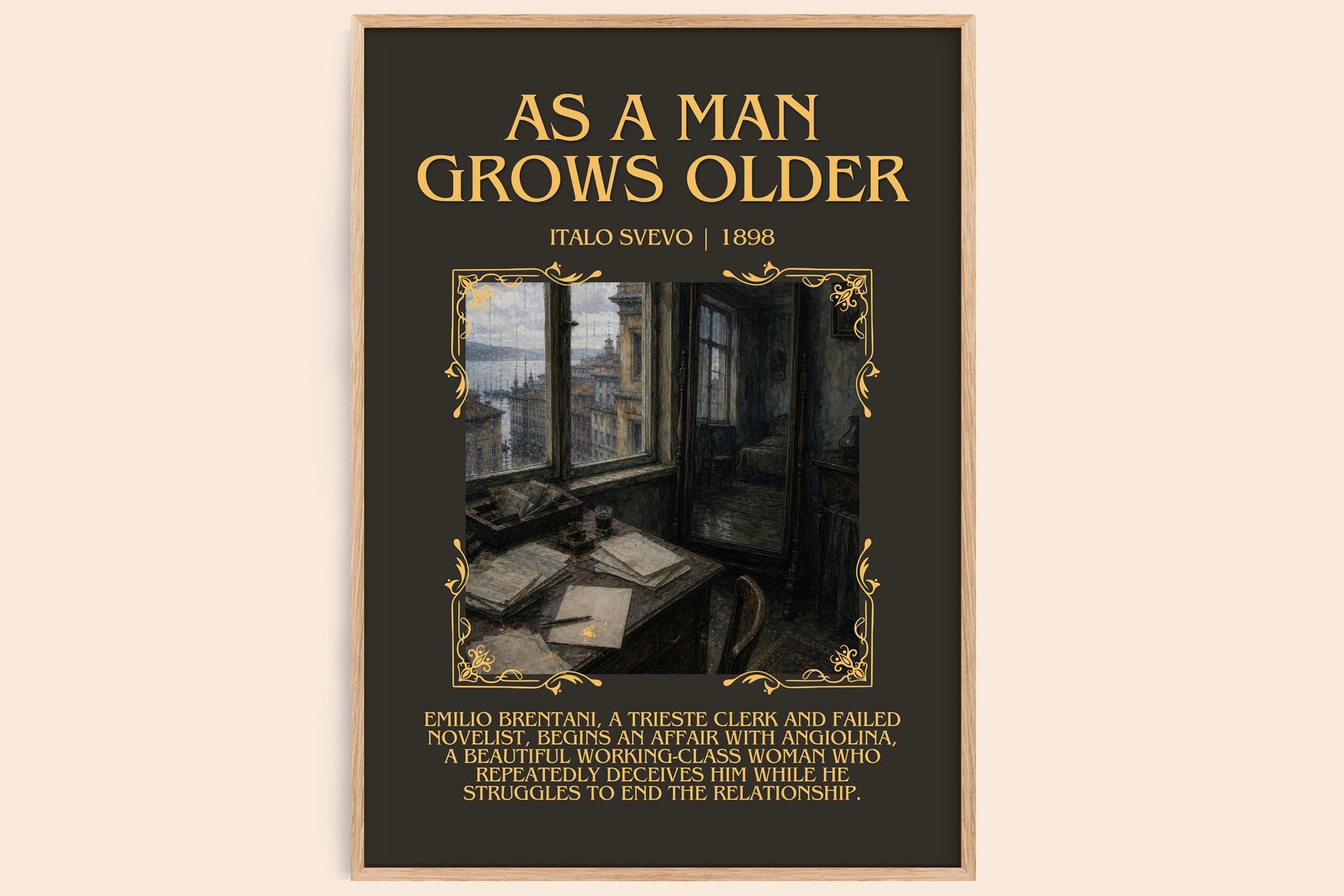 As A Man Grows Older Minimalist Book Poster by Italo Svevo